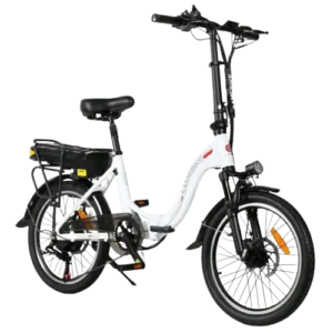 White Samebike JG20 350W 20″ Electric Bicycle Foldable City Bike