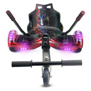 Hoverkart Black Lighting Bundle Red Fire 6.5 Bluetooth Hoverboard