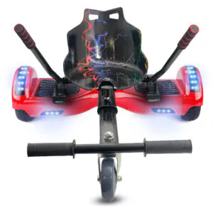 Hoverkart Black Lighting Bundle Red 6.5 Bluetooth Hoverboard